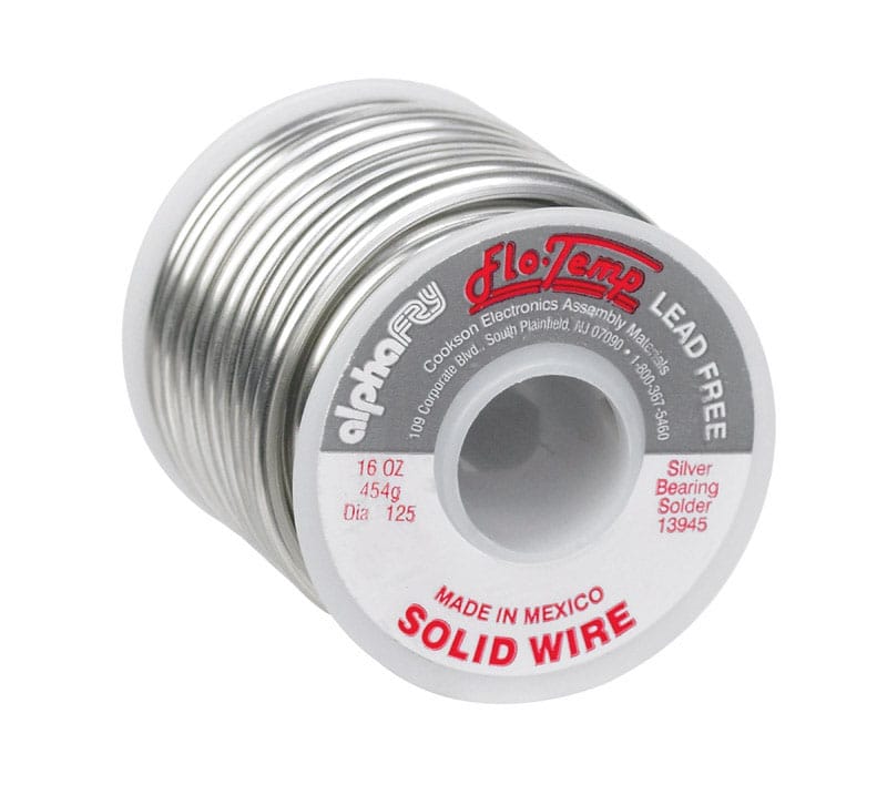Alpha FRY 13945 16 oz Lead-Free Solid Wire Solder 0.125 in. D Silver-Bearing Alloy 1 pc
