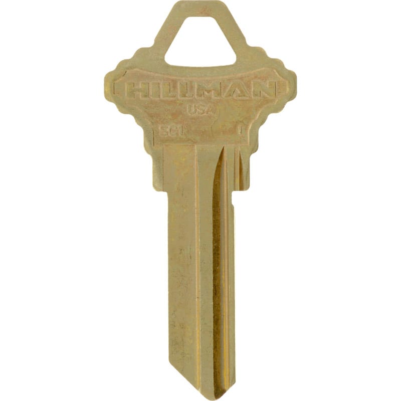 Hillman 86915 Traditional Gold House/Office Key Blank Single For Schlage Locks