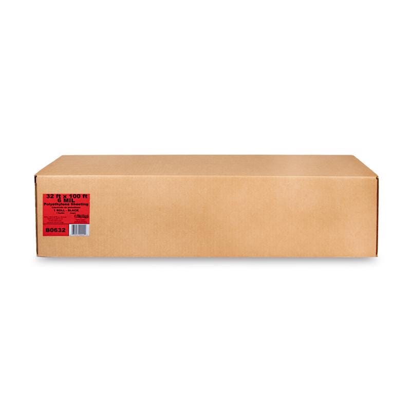 Film-Gard 626093 Plastic Sheeting 6 mil X 32 ft. W X 100 ft. L Polyethylene Black 1 pk