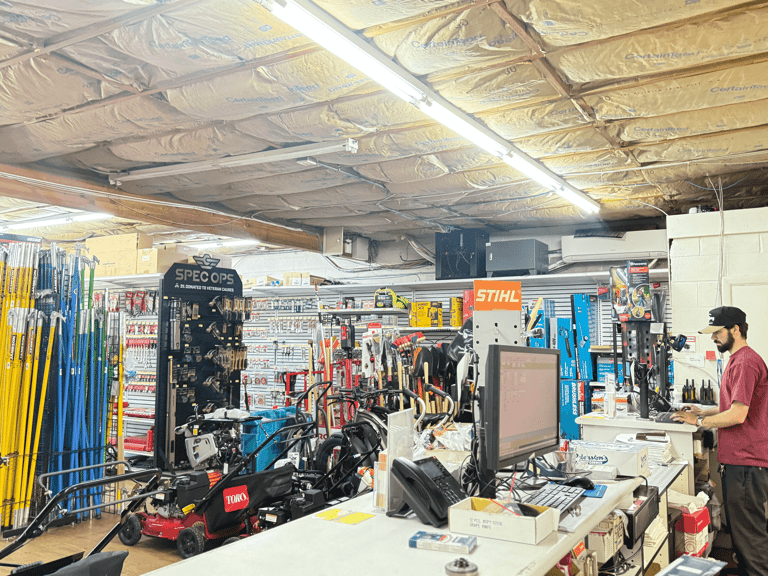 The A-OK Power Equipment Escondido service counter