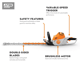Stihl HA070113501US Hsa 100 Cordless Hedge Trimmer (Price Na - Image 2