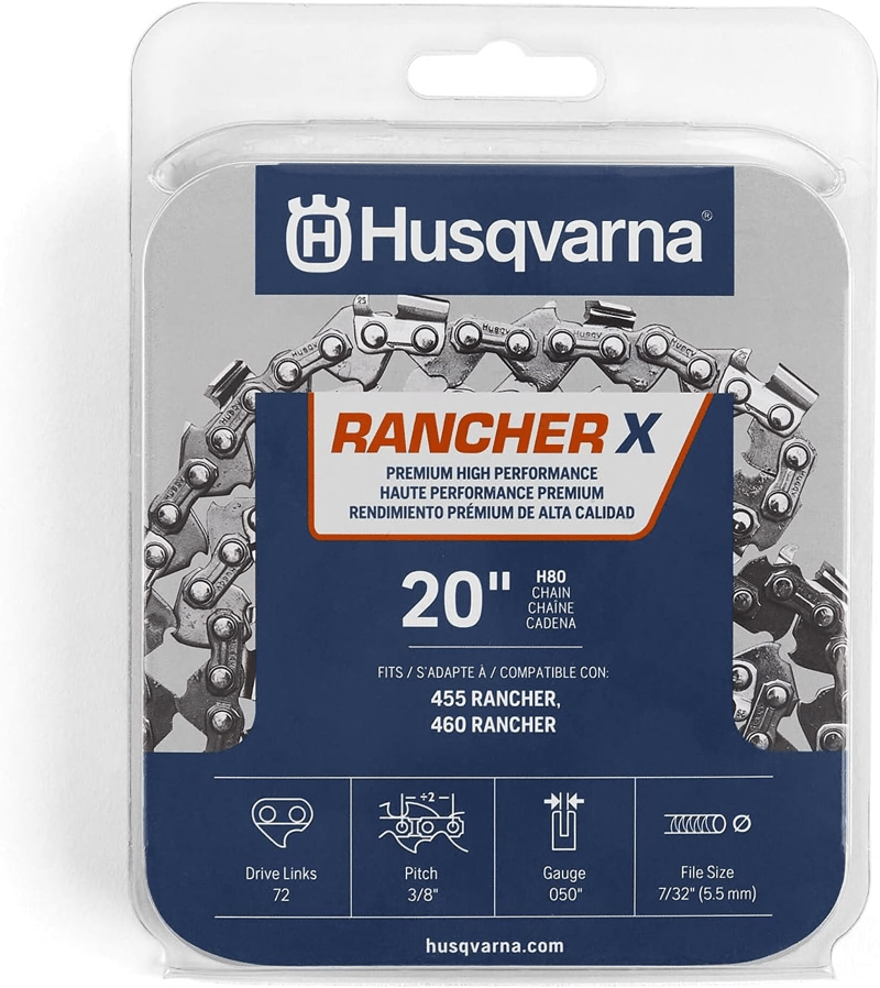 Husqvarna 531300441 H80-72 20"(Blue)Clam Chain