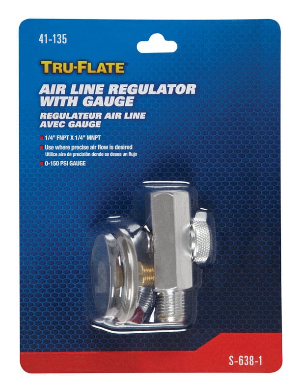 Tru-Flate TRFL41135 Regulator W/Gauge 150Psi