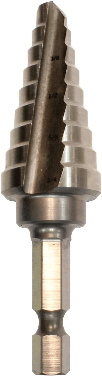 Makita 711493-A 1/4" - 3/4" H.S.S. Step Drill Bit, 1/4" Hex Shank