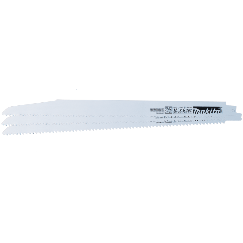 Makita 723074-A-3 12" Demolition Recipro Saw Blade, 6TPI, 3/pk
