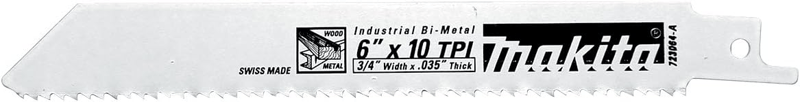 Makita 723080-A-5 6" All-Purpose Recipro Saw Blade, Progressive, 5/pk