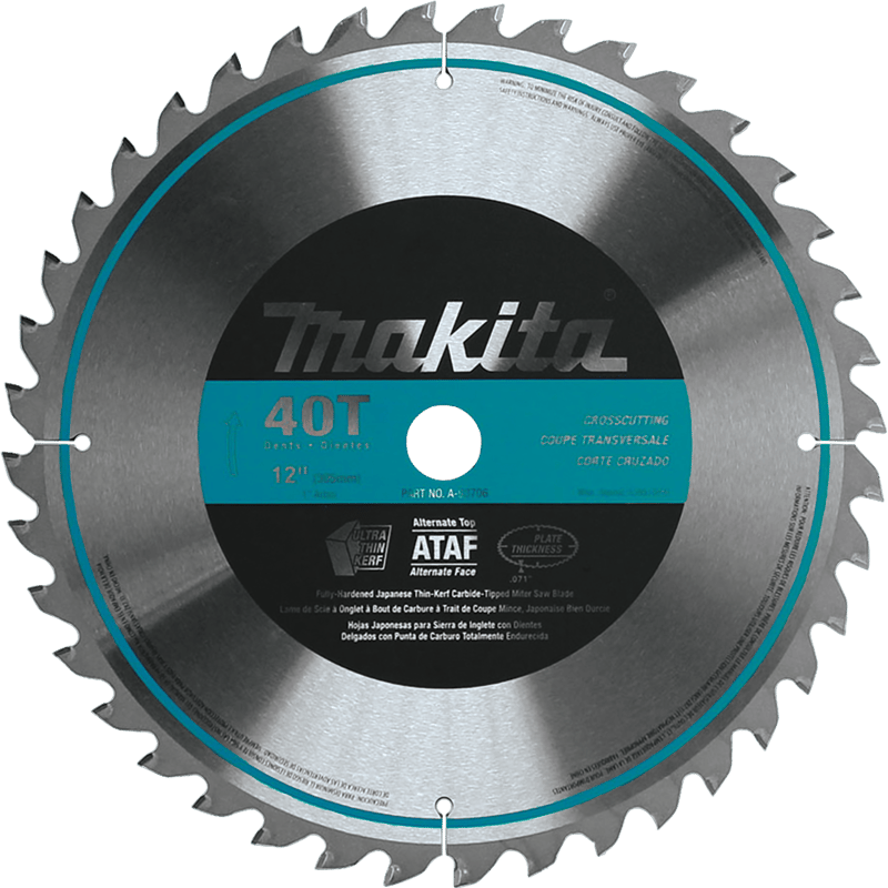 Makita A-93706 12" 40T Micro-Polished Miter Saw Blade