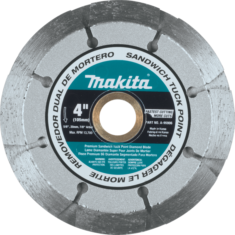 Makita A-95906 4" Dual Sandwich Diamond Tuck Point Blade