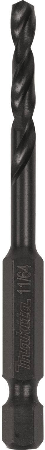 Makita A-97776 11/64" Black Oxide Drill Bit, 1/4" Hex Shank