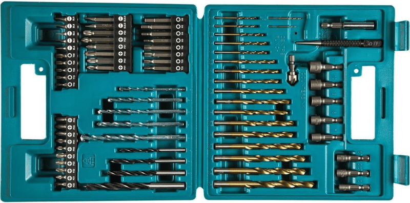 Makita B-49373 75 Pc. Metric Drill and Screw Bit Set, Metal, Wood, Masonry, Straight Shank