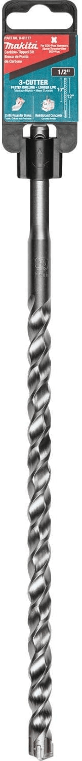 Makita B-61117 1/2" x 12" SDS-PLUS Bit, 3-Cutter