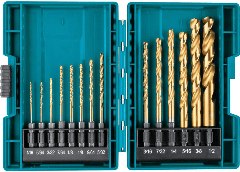 Makita B-65399 Impact GOLD 14 Pc. Titanium Drill Bit Set, 1/4" Hex Shank