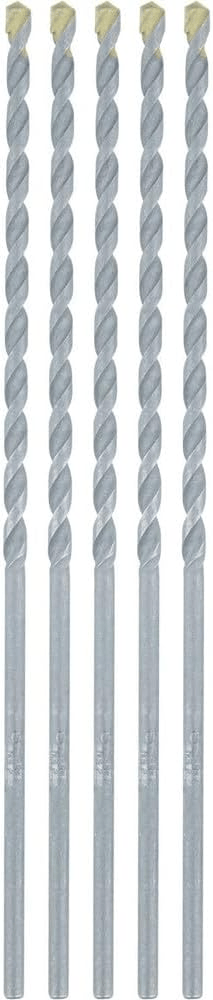 Makita E-10615 5/32" x 6" Carbide Tipped Percussion Masonry Hammer Drill Bits, 5/pk