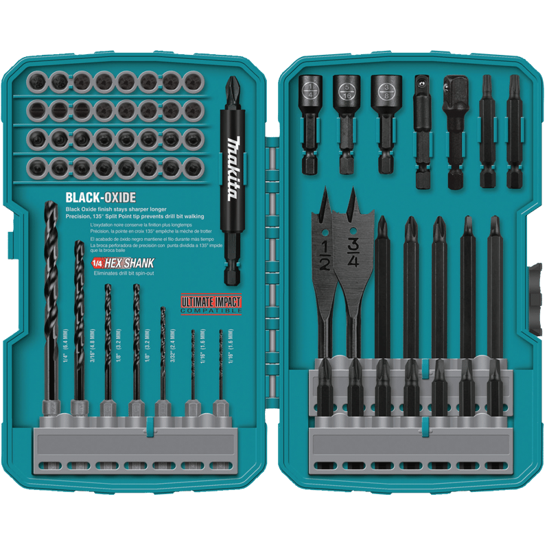 Makita T-01725 Contractor-Grade Bit Set, 70-Pc.