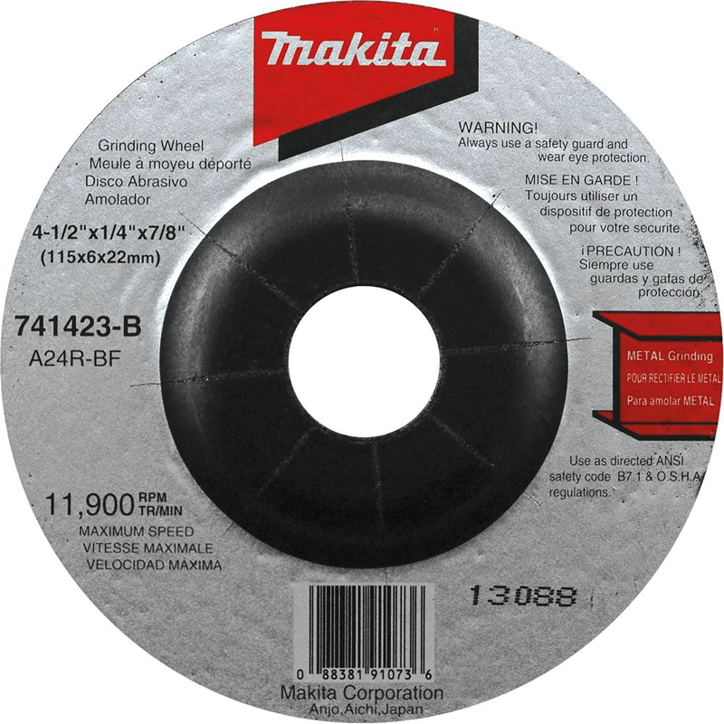 Makita 741423-B 4-1/2"X1/4X7/8" Grinding Wheel