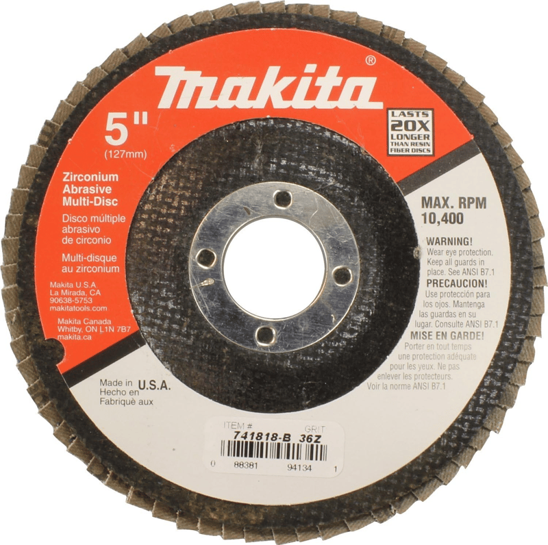 Makita 741818-B-1 5" x 7/8" Multi-Disc, 36 Grit, Angled 1