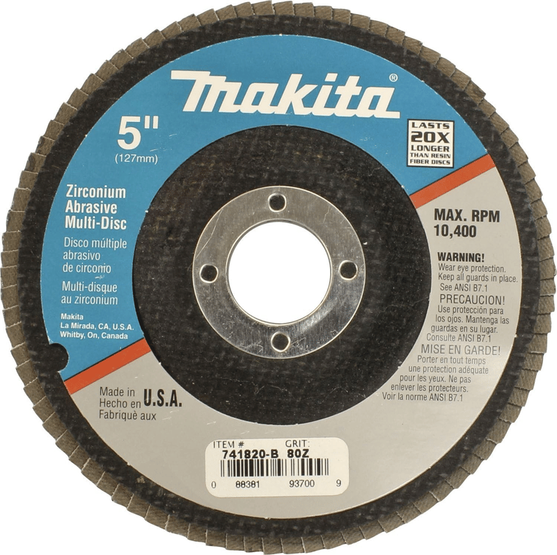 Makita 741820-B-1 5" x 7/8" Multi-Disc, 80 Grit, Angled 1