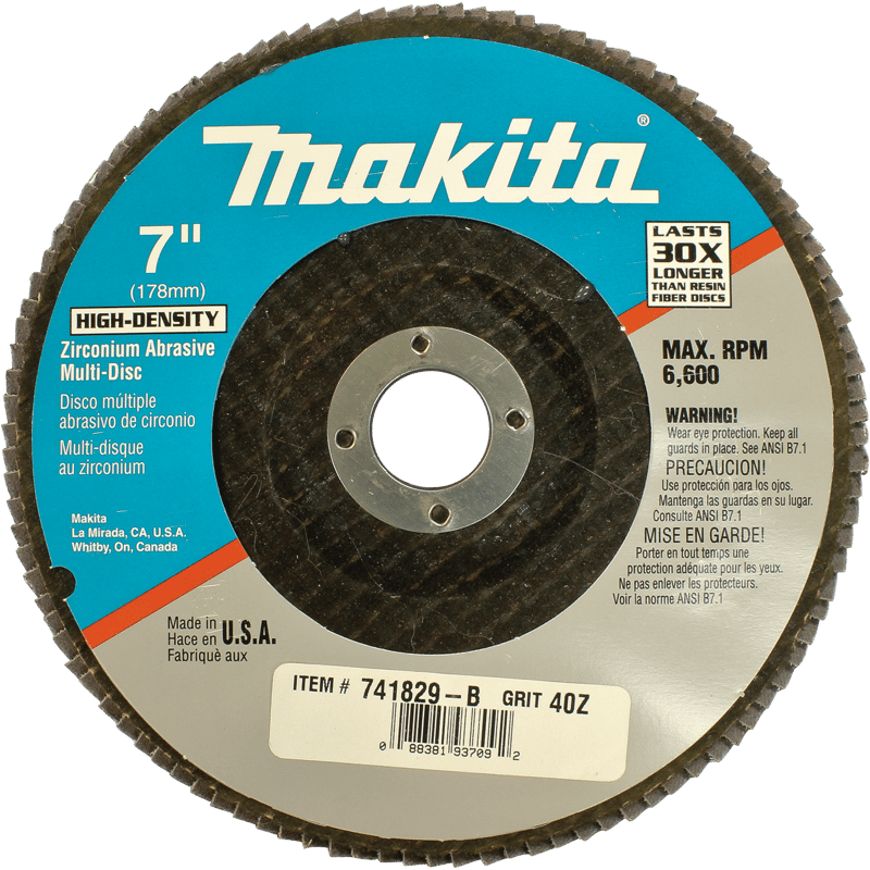 Makita 741829-B-1 7" x 7/8" Multi-Disc, 40 Grit, Flat Type