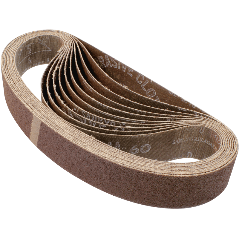 Makita 7423025 1-1/8" x 21" Abrasive Belt, 60 Grit 10/p