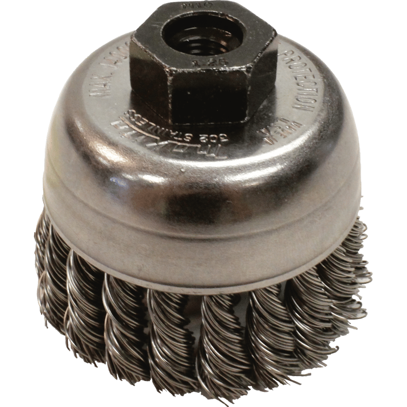 Makita 743204-A 2-3/4" Knot Wire Cup Brush, Stainless, M