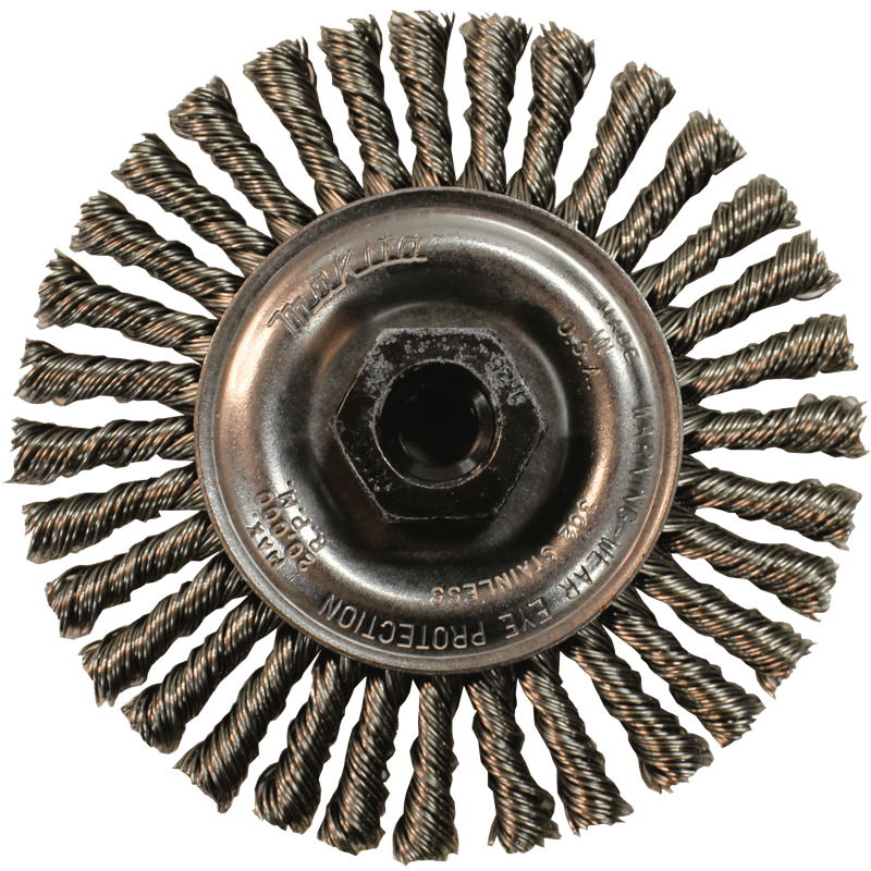 Makita 743204-B 4" Stringer Bead Twist Wire Wheel, Stain