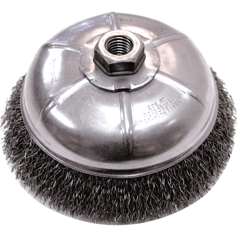 Makita 743206-B 6" Crimped Wire Cup Brush, 5/8"-11