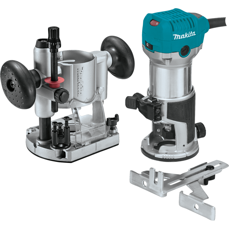 Makita RT0701CX7 1-1/4 HP Compact Router Kit, Fixed and P