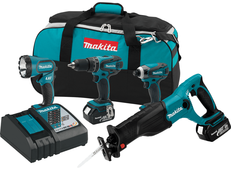Makita XT407 18V Lxt Lithium-Ion Cordless 4 Pc. Combo