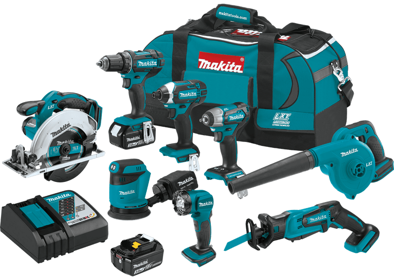 Makita XT801X1 MAKITA 18V LXT CORDLESS LI COMBO KIT