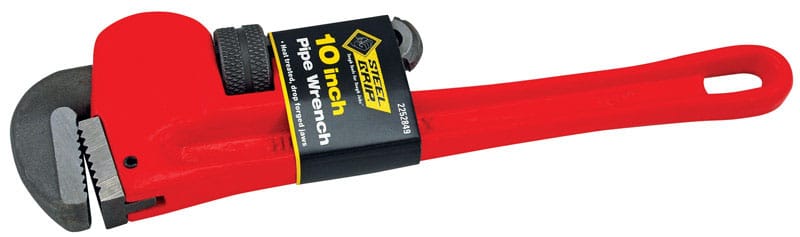 Steel Grip 2252849 Pipe Wrench Rd 10"L 1Pc