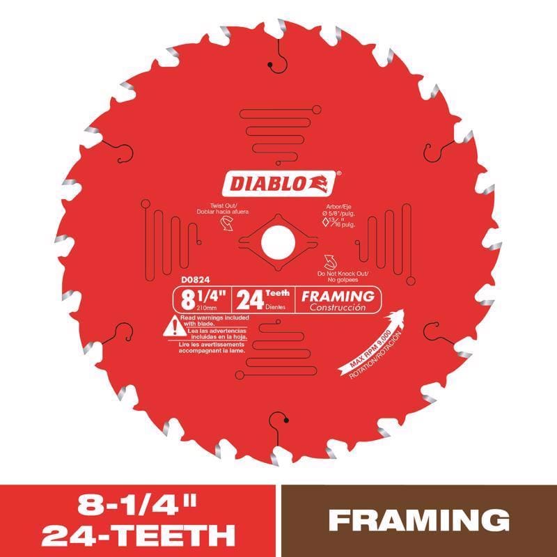 Diablo D0824X 8-1/4", 24-Teeth Circular Saw Blade