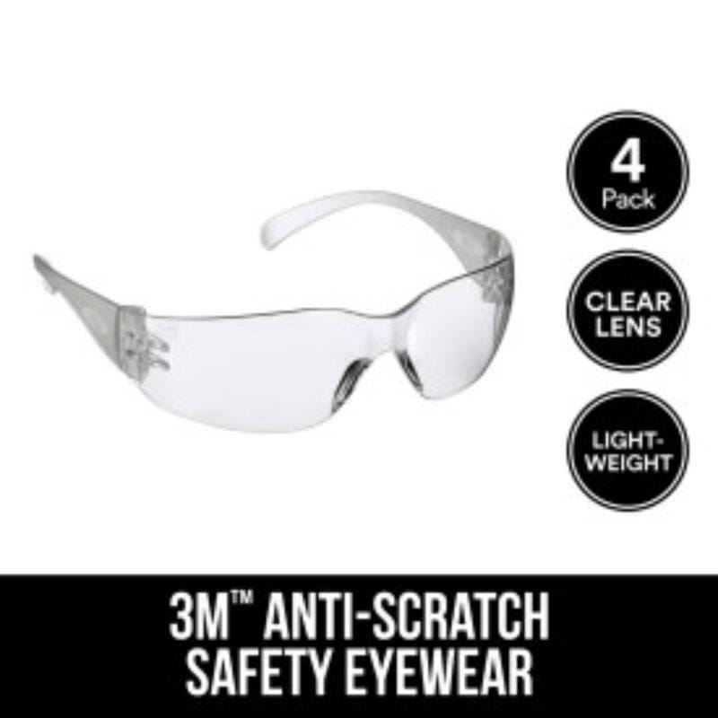 3M 90953H4-DC Impact-Resistant Safety Glasses Clear