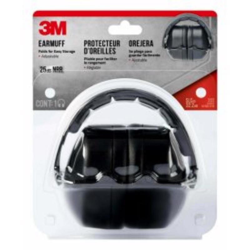 3M 90563H1-DC 25 Db Soft Foam Folding Earmuffs Blac