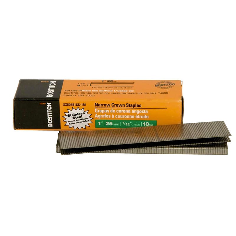 Bostich SX50351SS-1M FINISH STAPLES 1" 1000PK