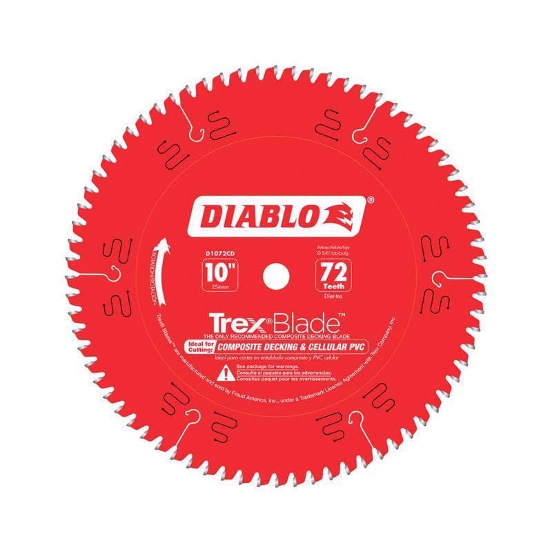 Diablo D1072CD Trex Saw Blade 72T X 10"