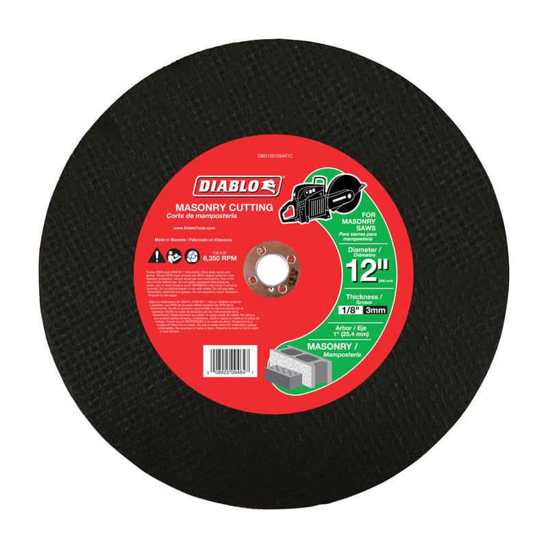 Diablo DBD120125A01C Masonry Hs Cutoff Dsc 12"