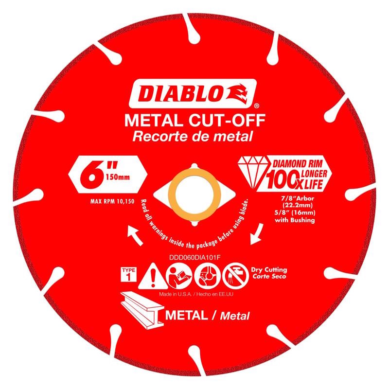 Diablo DDD060DIA101F Diamond Mtl Cutoff Wl 6"