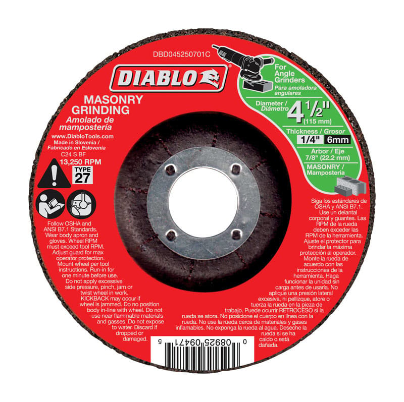 Diablo DBD045250701C Masonry Grnd Disc 4-1/2"