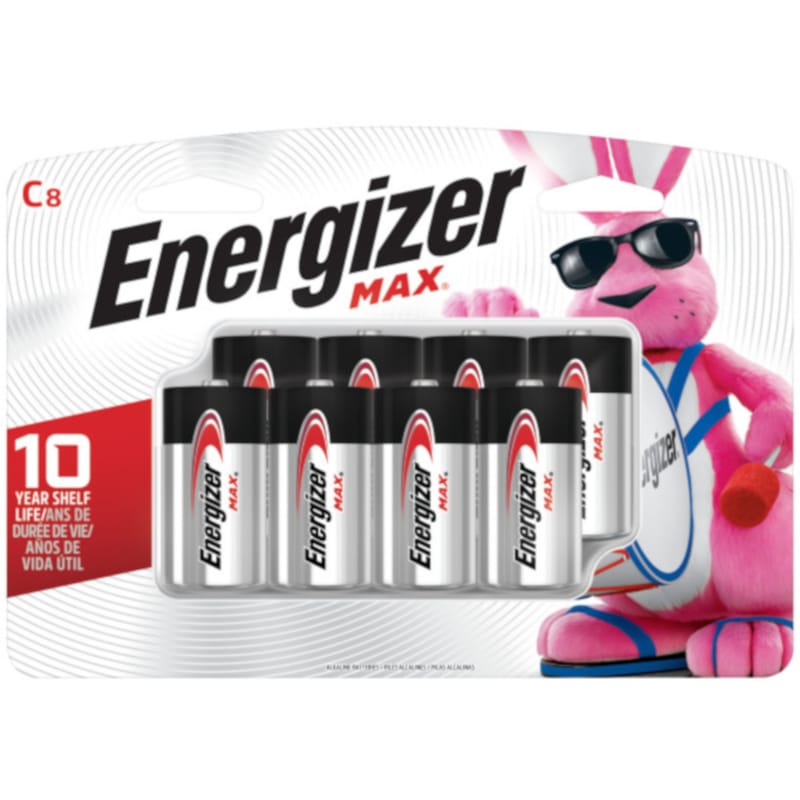 Energizer E93BP-8H Max C Batteries - 8Pk Alkaline