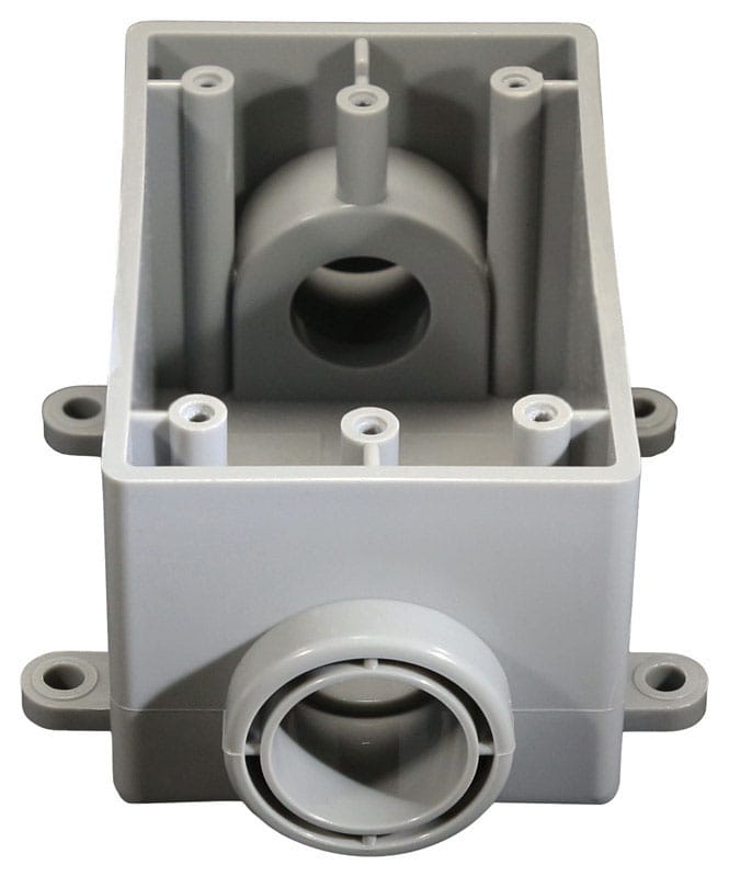 Cantex 5133465U New and Old Work 21 cu in Rectangle PVC 1 gang Outlet Box Gray