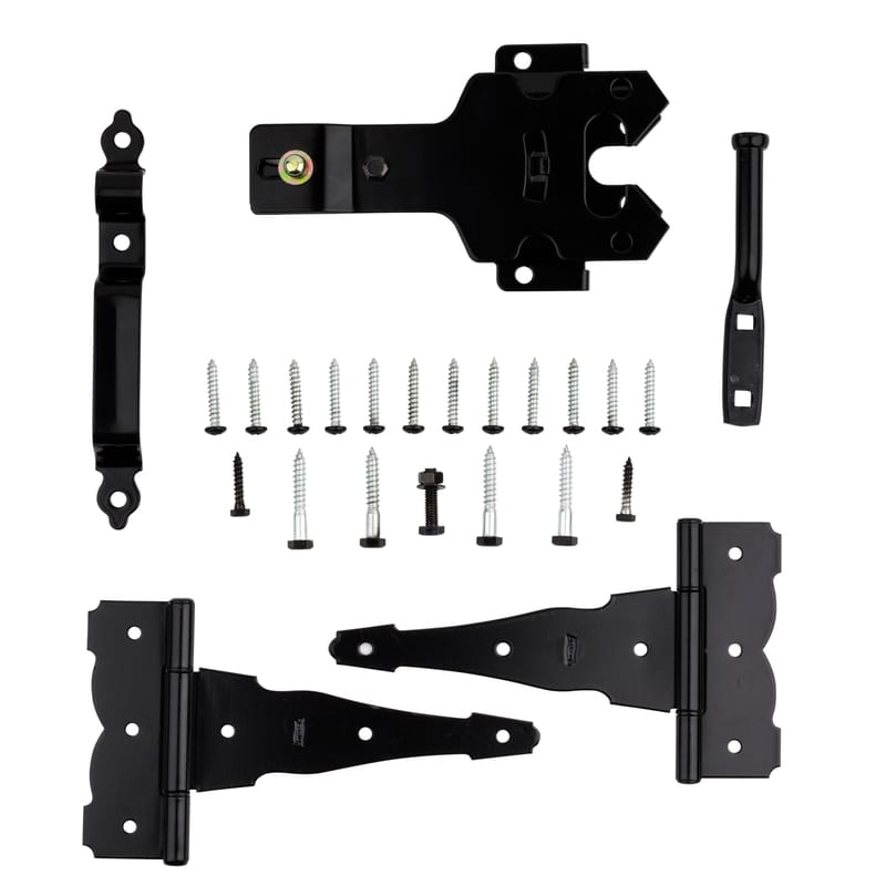 National Hardware N109-308 9.72 in. L Black Steel T-Hinge Gate Kit 1 pk