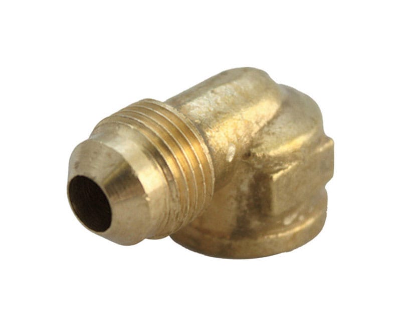 JMF Company 4506234 3/8 in. Flare X 3/4 in. D FPT Gold Brass 90 Degree Elbow