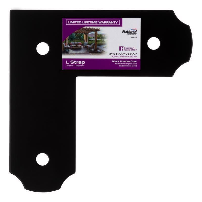 National Hardware N800-014 Hartley 3 in. H X 8.25 in. W X 8.25 in. L Storm Shine Steel L Strap