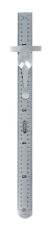 General 300/1 6 in. L X 3-7/8 in. W Stainless Steel Precision Rule
