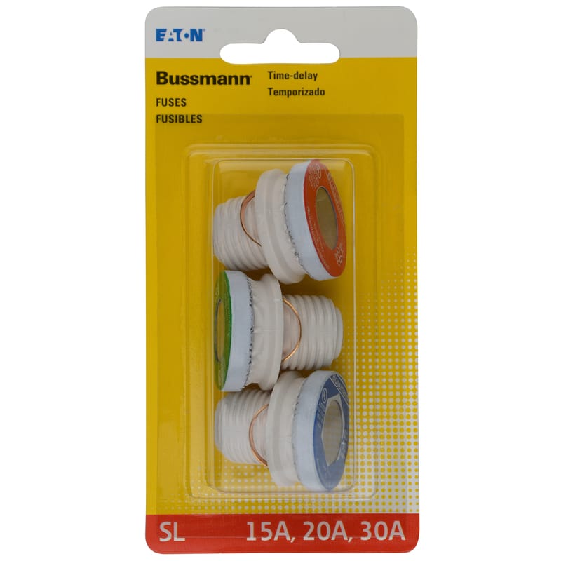 Bussmann BPSL-A Time Delay Plug Fuse 3 pk