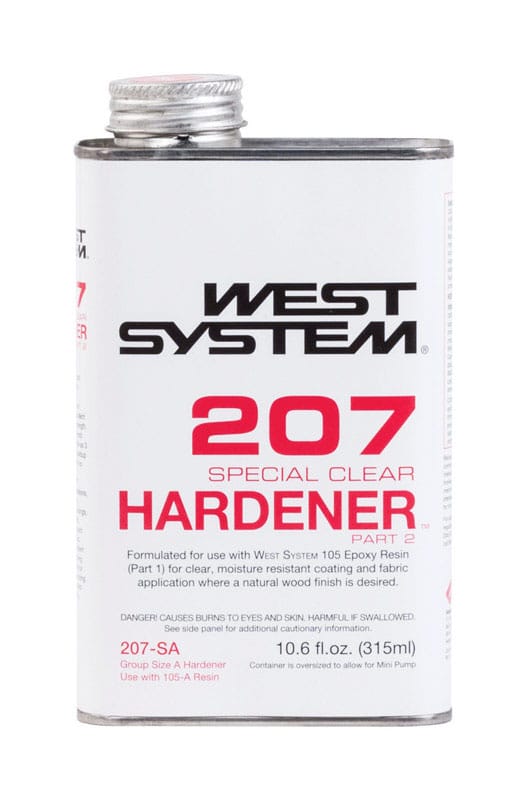 West System 207SA 207 Hardener Extra Strength Epoxy Clear Special Clear Curing Agent 10.6 oz