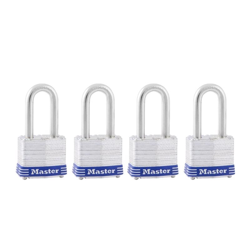Master Lock 3QLF 1-9/16 in. W Steel Pin Tumbler Exterior Padlock