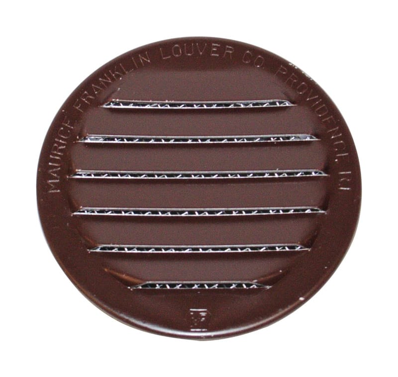 Maurice Franklin Louver RLB-100 2.5 2.5 in. W X 2.5 in. L Gloss Brown Aluminum Mini Louver