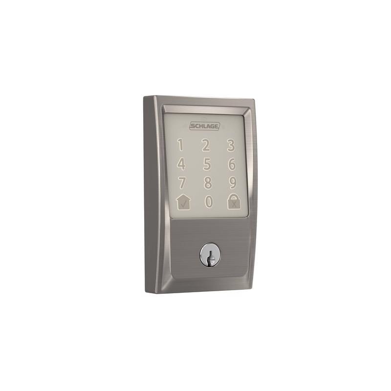 Schlage BE489WBVCEN619 Encode Satin Nickel Metal Wi-Fi Deadbolt