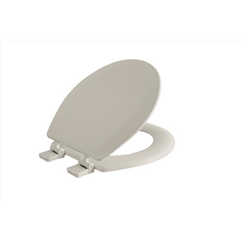 Oakbrook Collection MD013-FG-BONE Laurel Round Bone Wood Toilet Seat